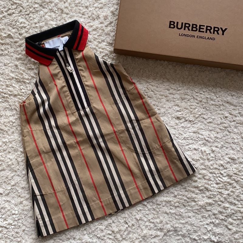 Vestido Burberry Baby Menina ltima Cole o 6m Roupa Infantil
