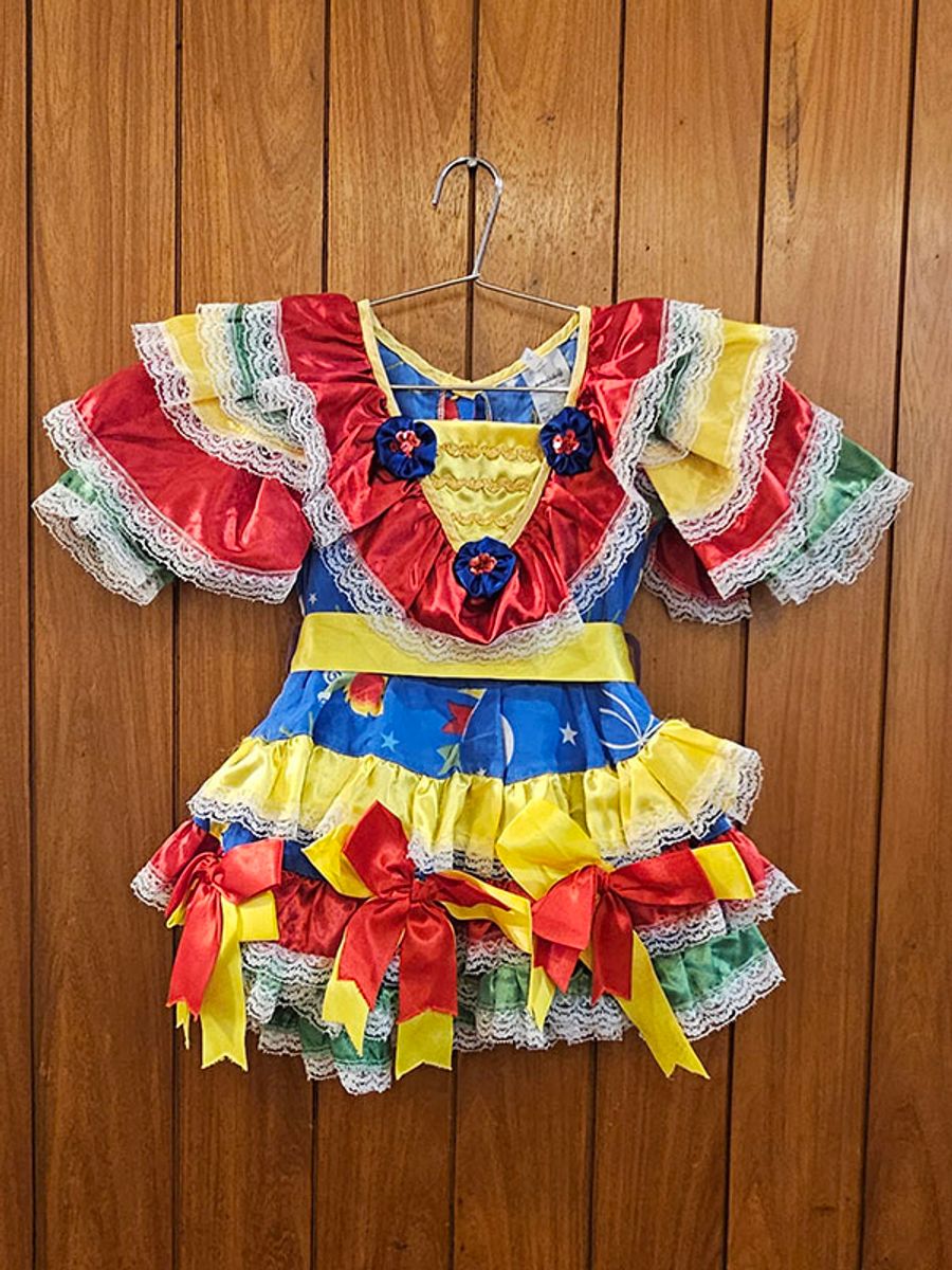 Vestido caipira chic store infantil