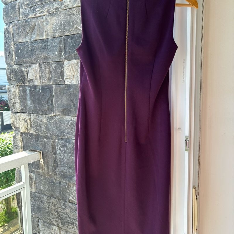 slim fit dress slacks Calvin Klein Deep Purple Bell 3/4 Sleeve Sheath Dress main image 1