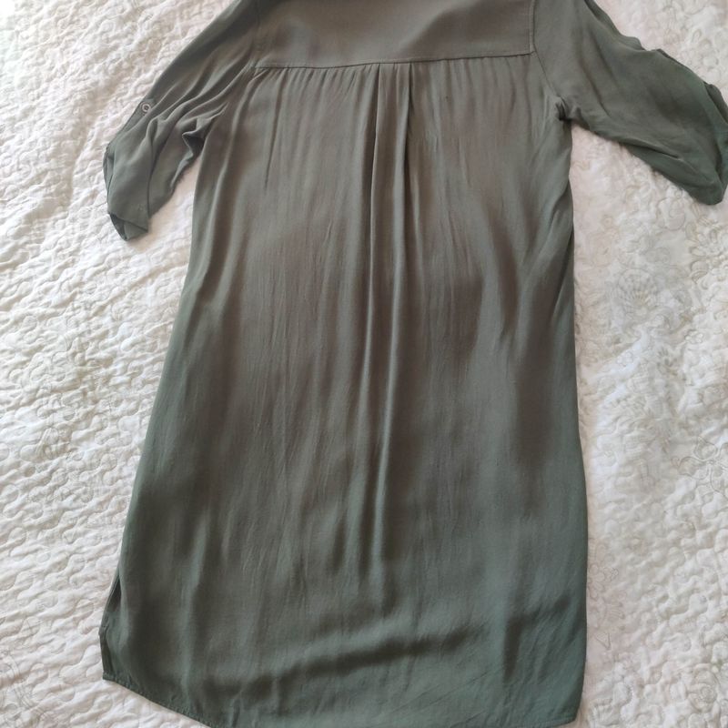 Camisa vestido best sale verde militar