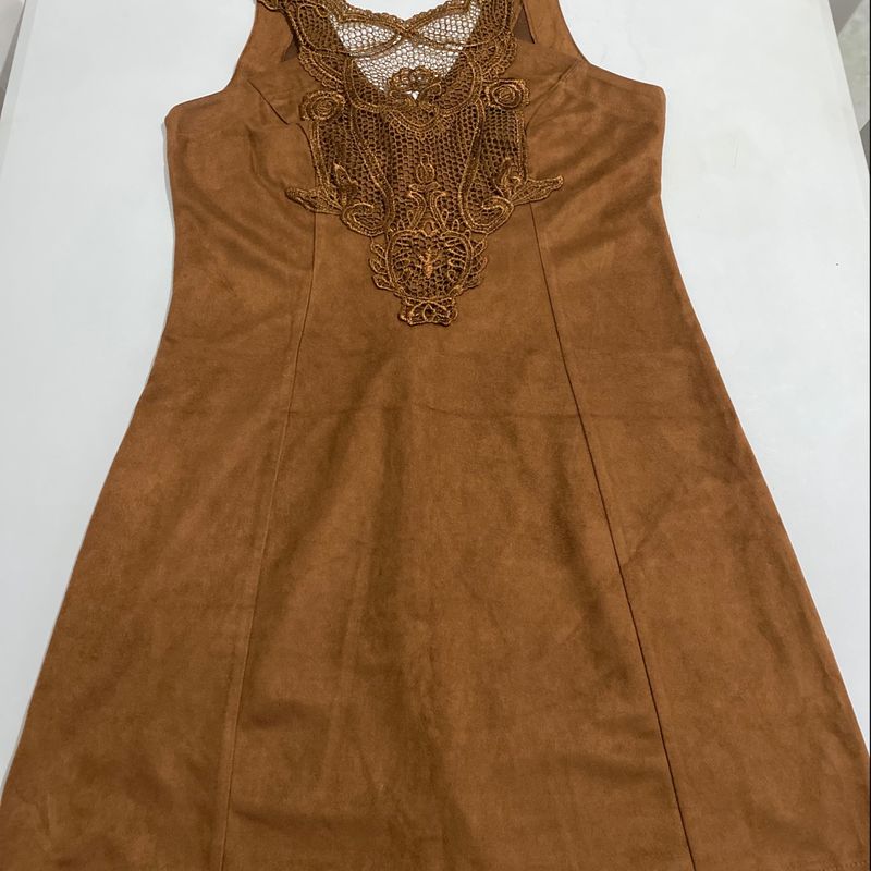 Vestido Camur a Marrom com Z per Atras Vestido Feminino Nunca