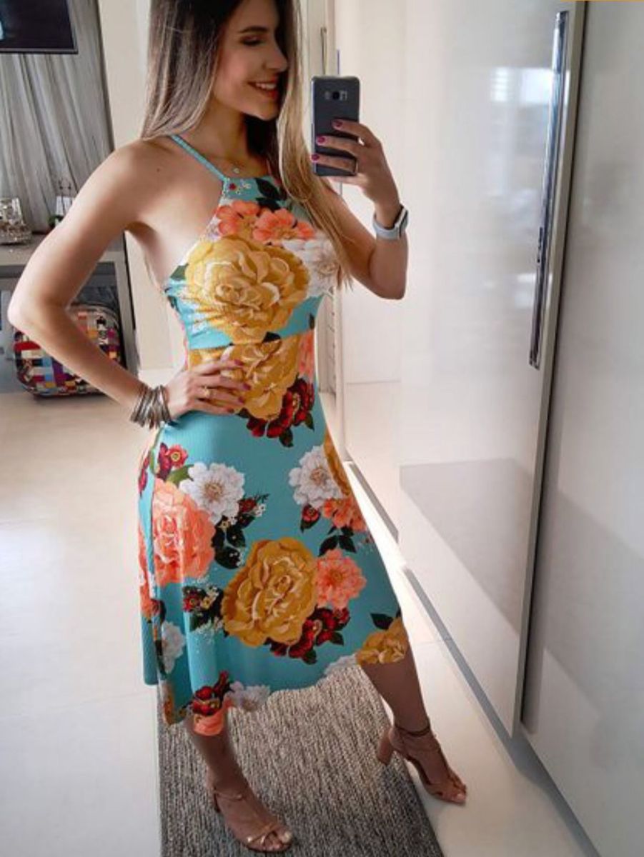 vestido jardim de cor farm