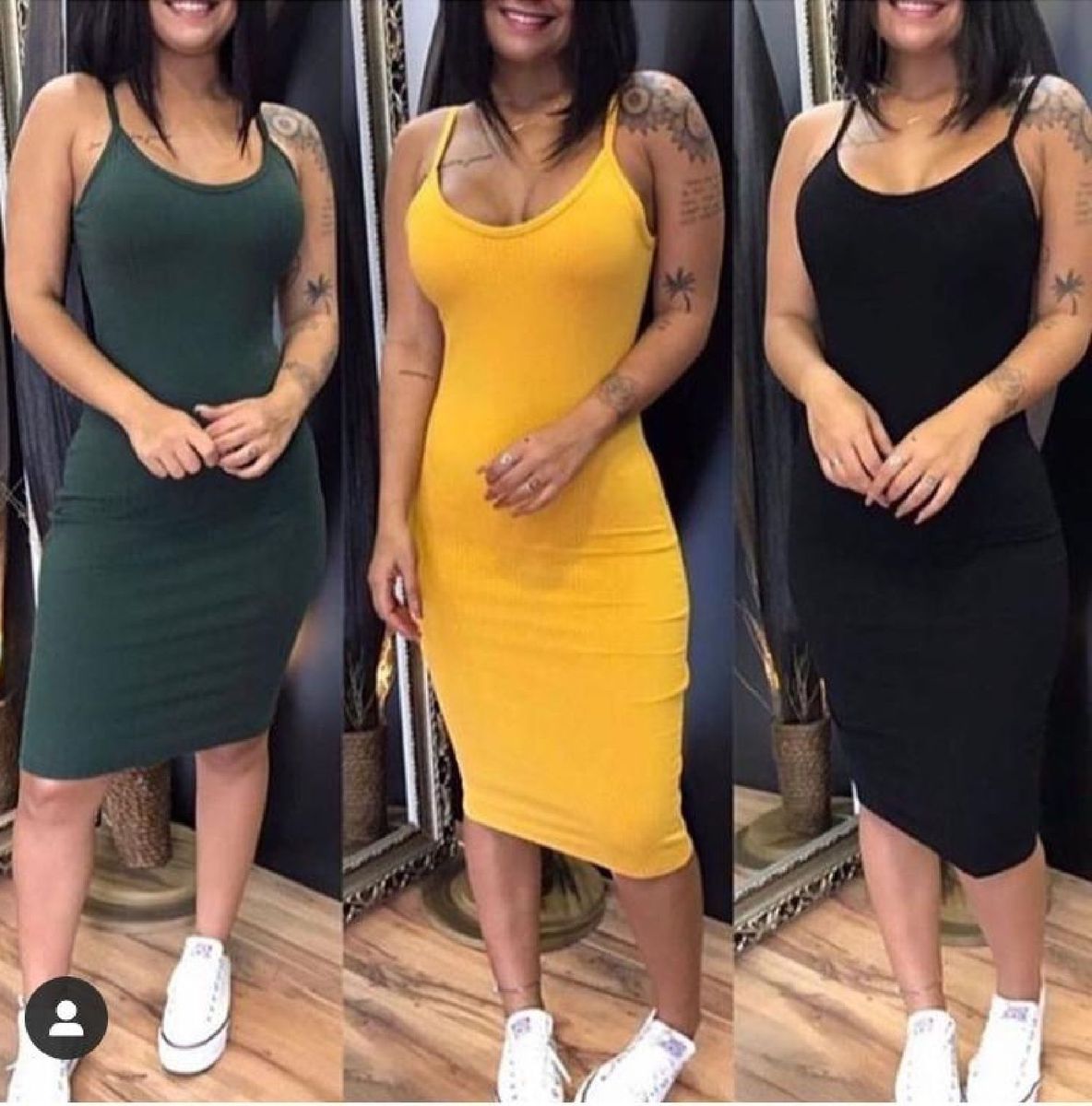 vestidos canelado