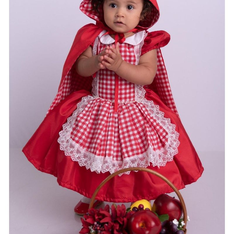 Roupinha de Boneca - Vestido de Chapelzinho Vermelho