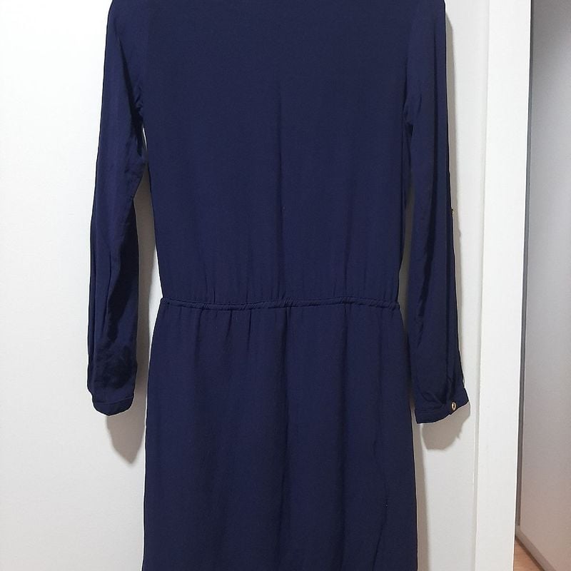 Vestido Chemise Azul Marinho A-Collection (Renner) Usado