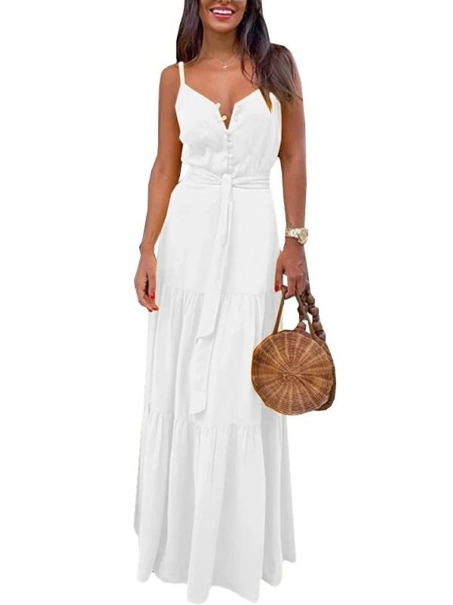 vestido de viscose branco