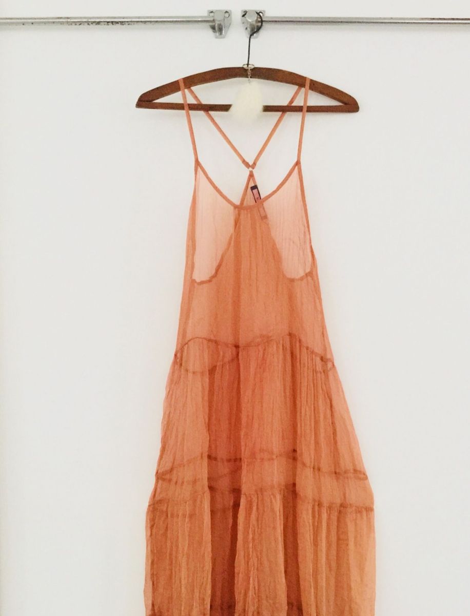 vestido chiffon de seda
