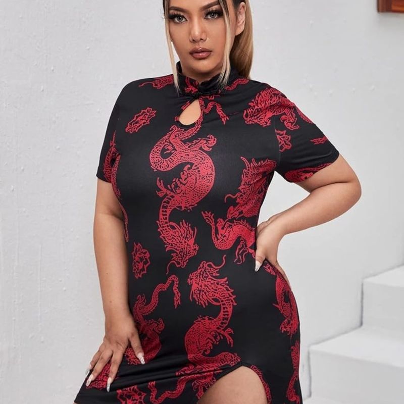 Plus size hot sale cheongsam