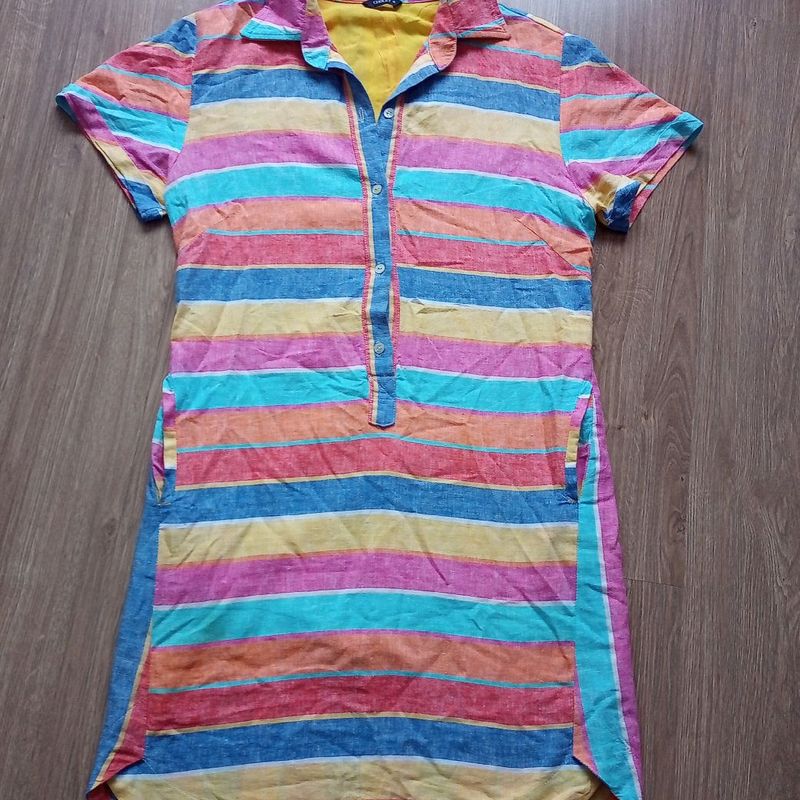 Vestido Cholet Linho e Viscose Cholet Usado 128402322 enjoei