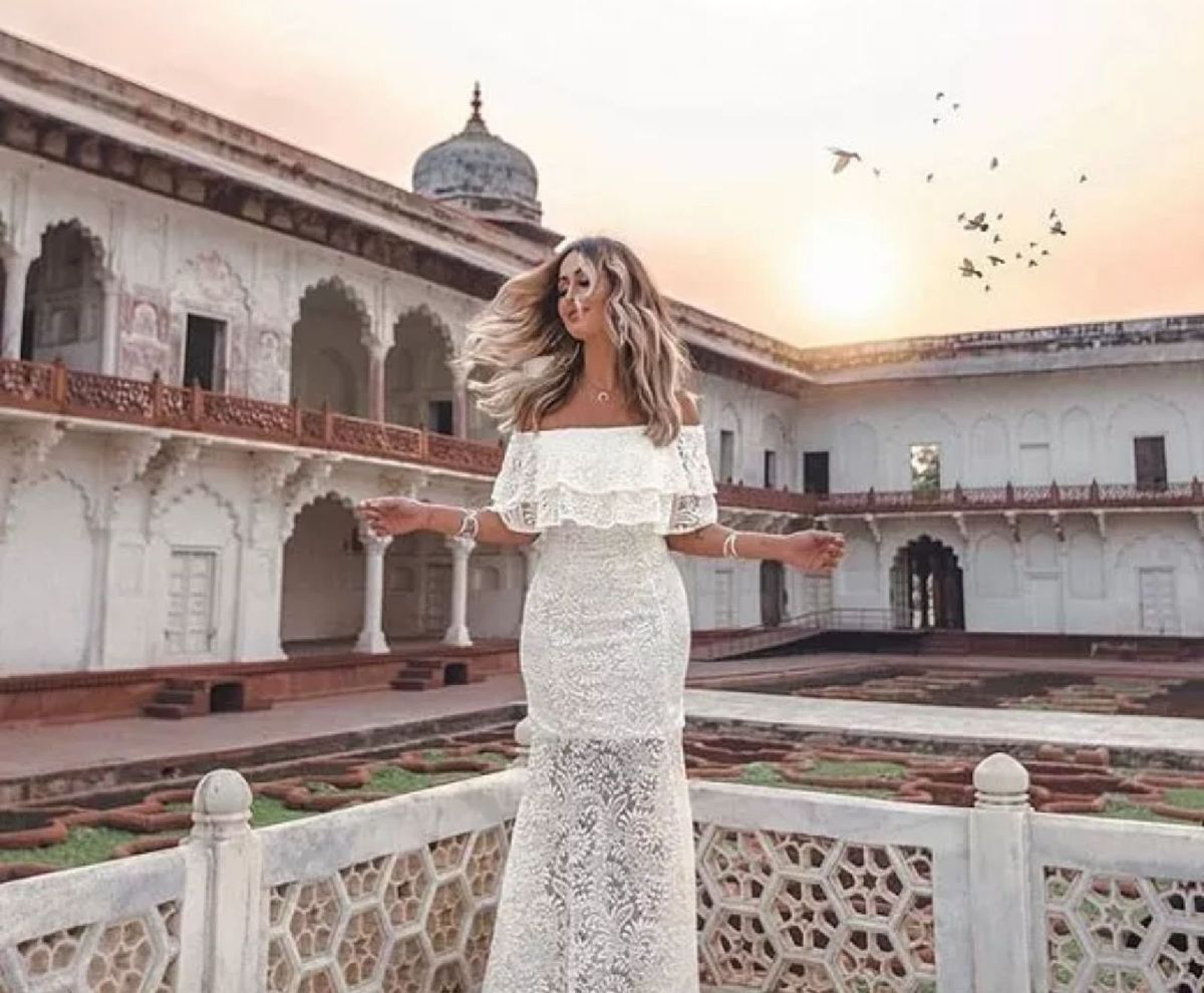 vestido longo ombro a ombro branco