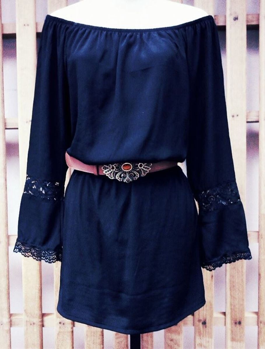 vestido ciganinha de manga longa