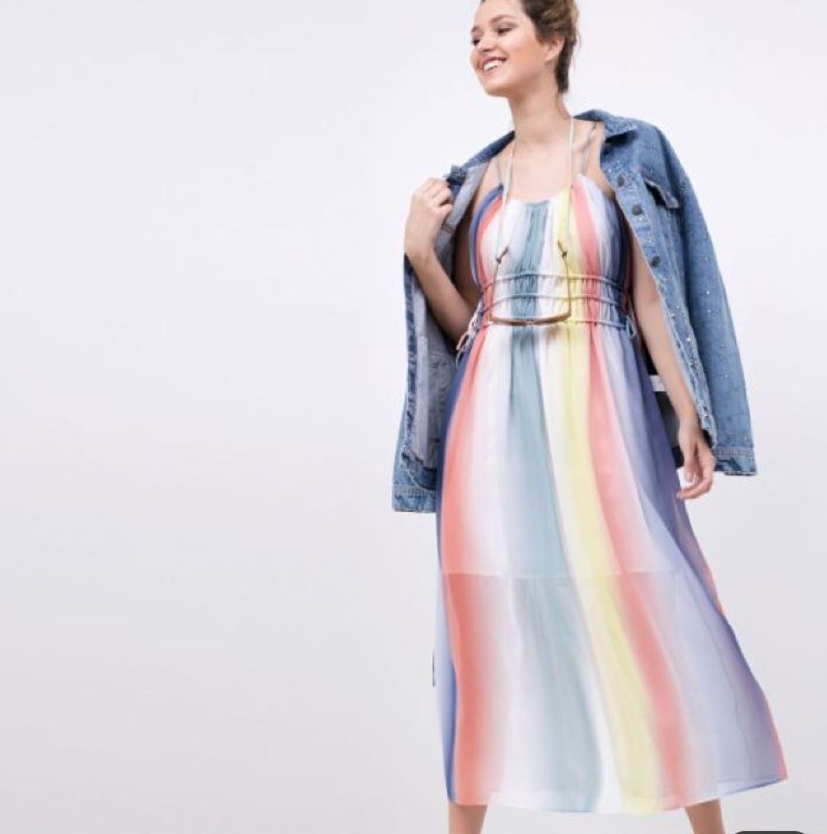 vestido longo da renner