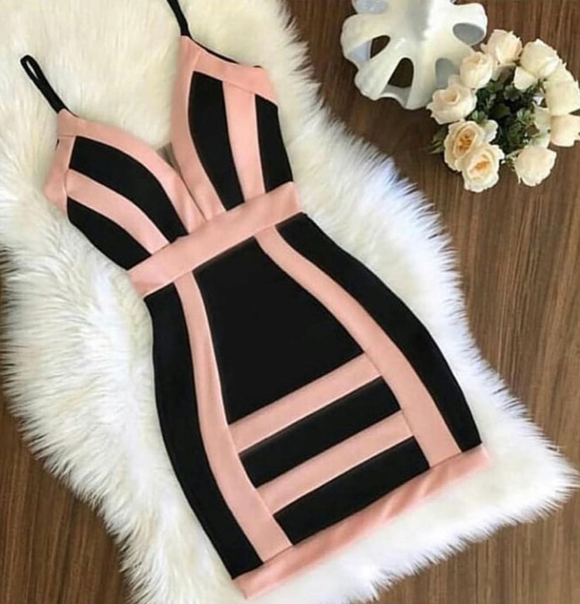 vestido crepe com bojo - vestidos sem-marca