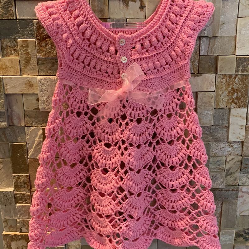 Vestido de croche para menina cheap