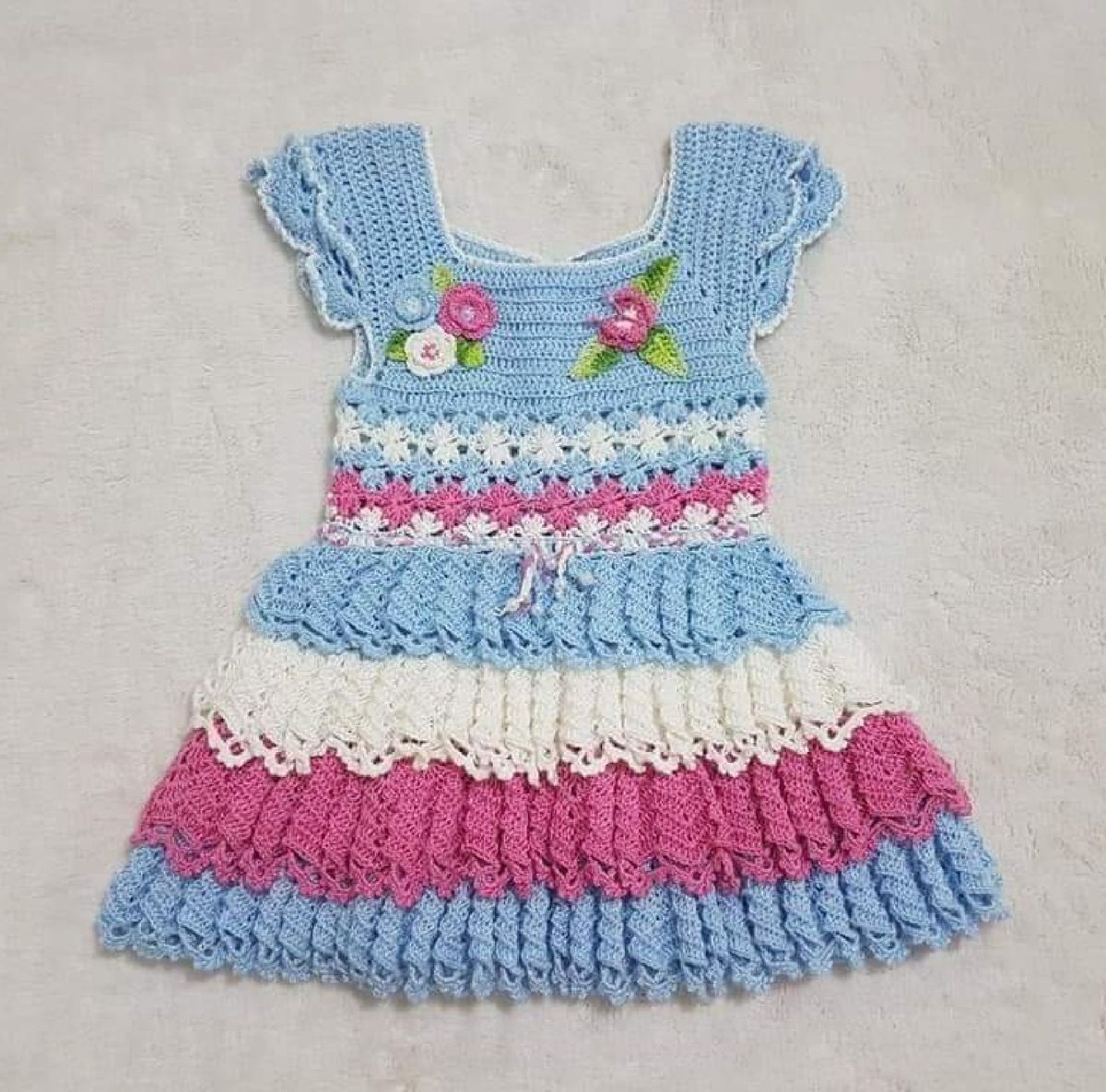 vestido de crochê para criança de 6 anos