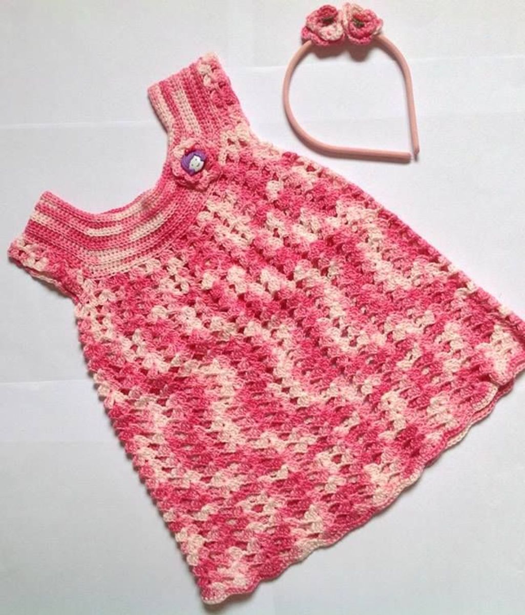 vestido de croche menina