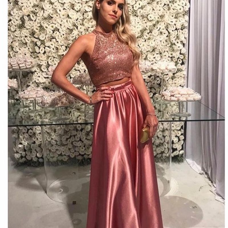 Vestido Cropped Saia Roupa de Casamento Feminina Usado