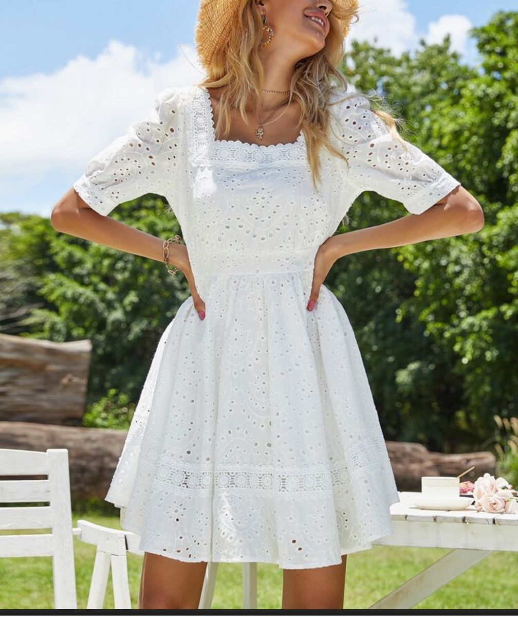 vestido branco shein