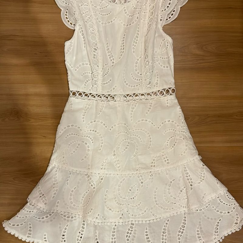 Vestido curto hot sale branco renda