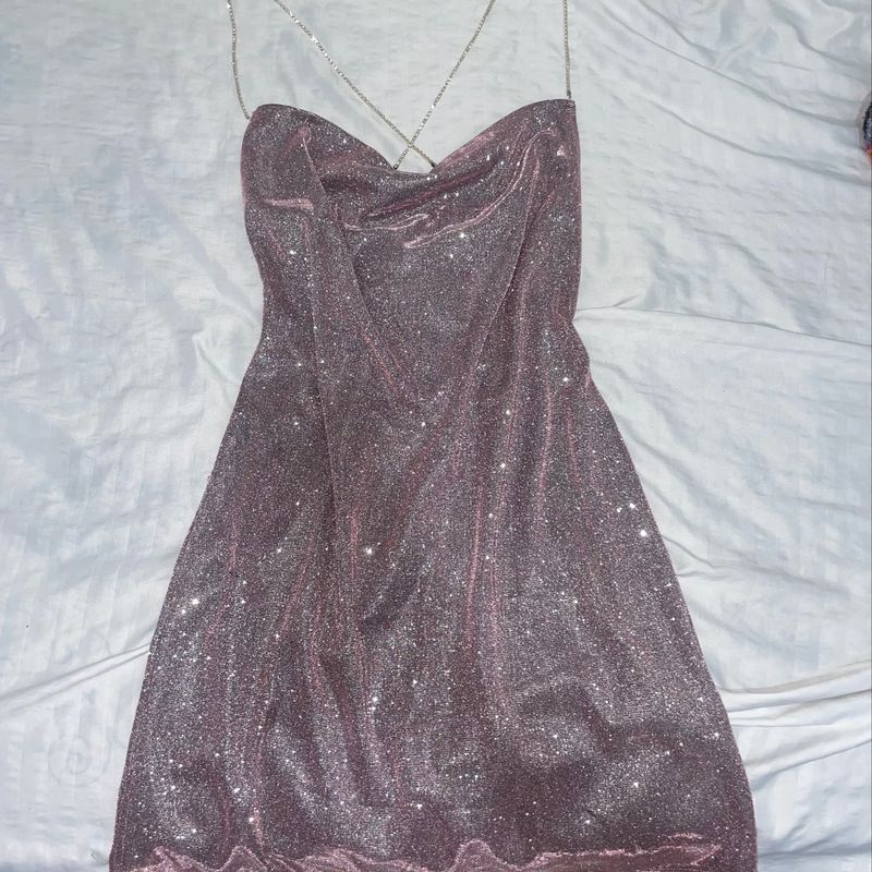 Vestido curto best sale com glitter