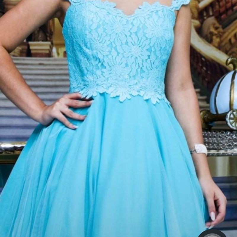 Azul tiffany hot sale vestido curto