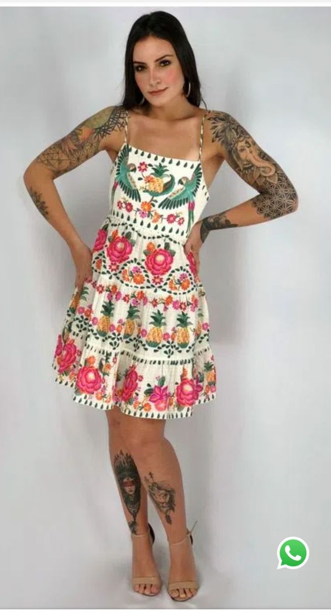 Vestido farm delicadeza store tropical