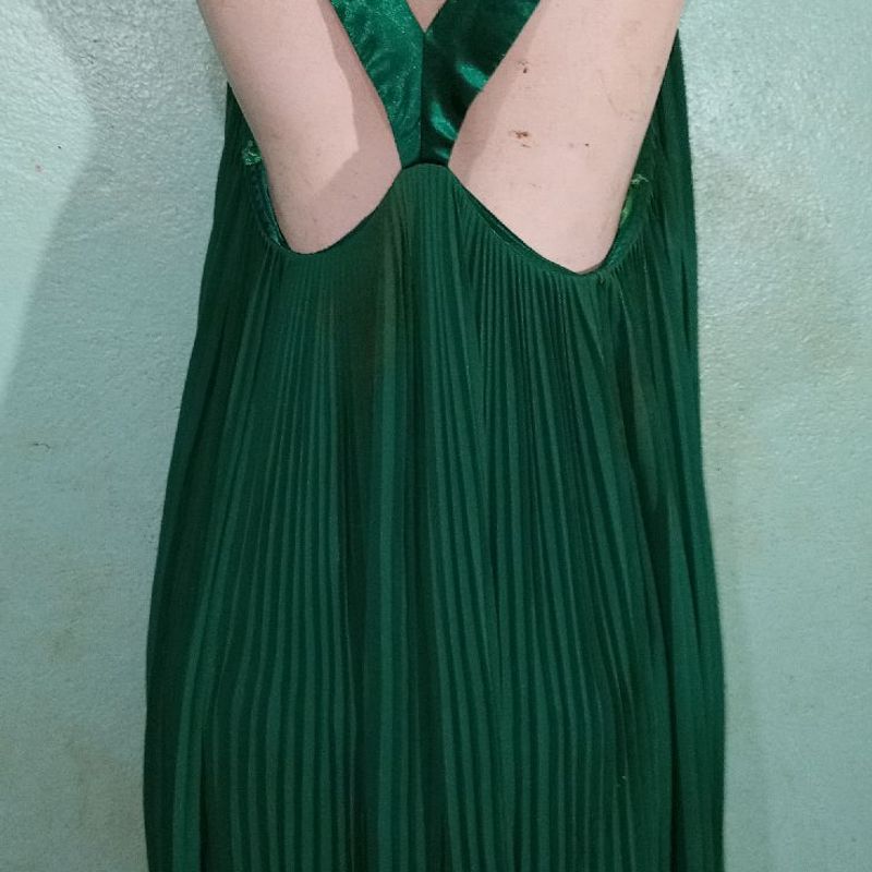 Vestido Curto Drapeado Verde, Serve Tbm para Gestante Grávida
