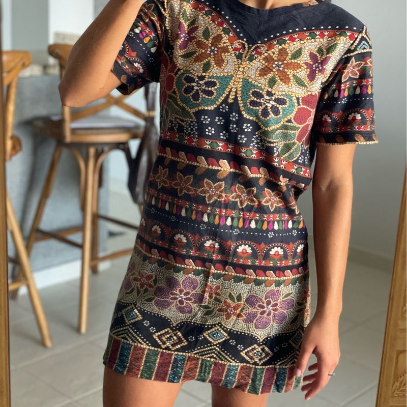 Vestido Curto Estampado Farm Farm Usado 108498270 enjoei