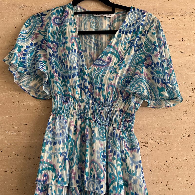 Zara floral hot sale wrap dress