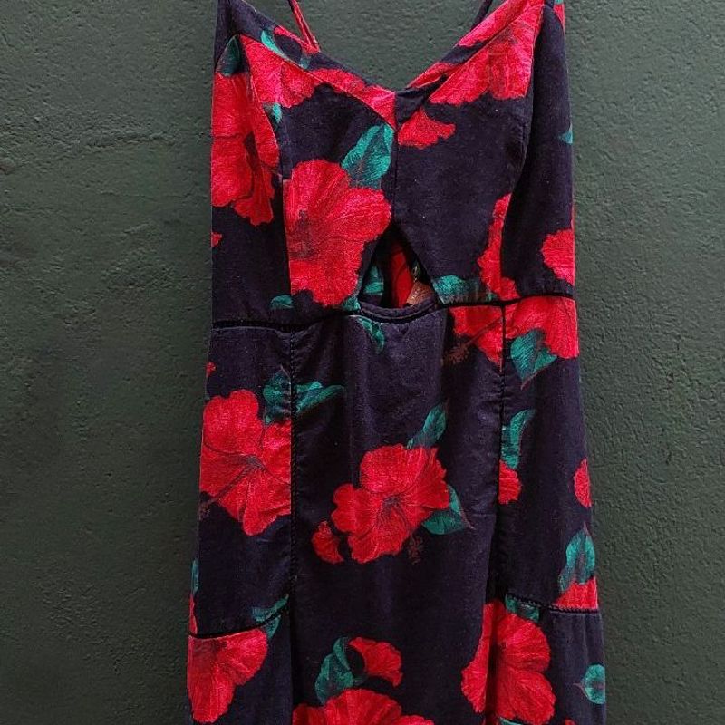 Vestido cropped hot sale floral hibisco