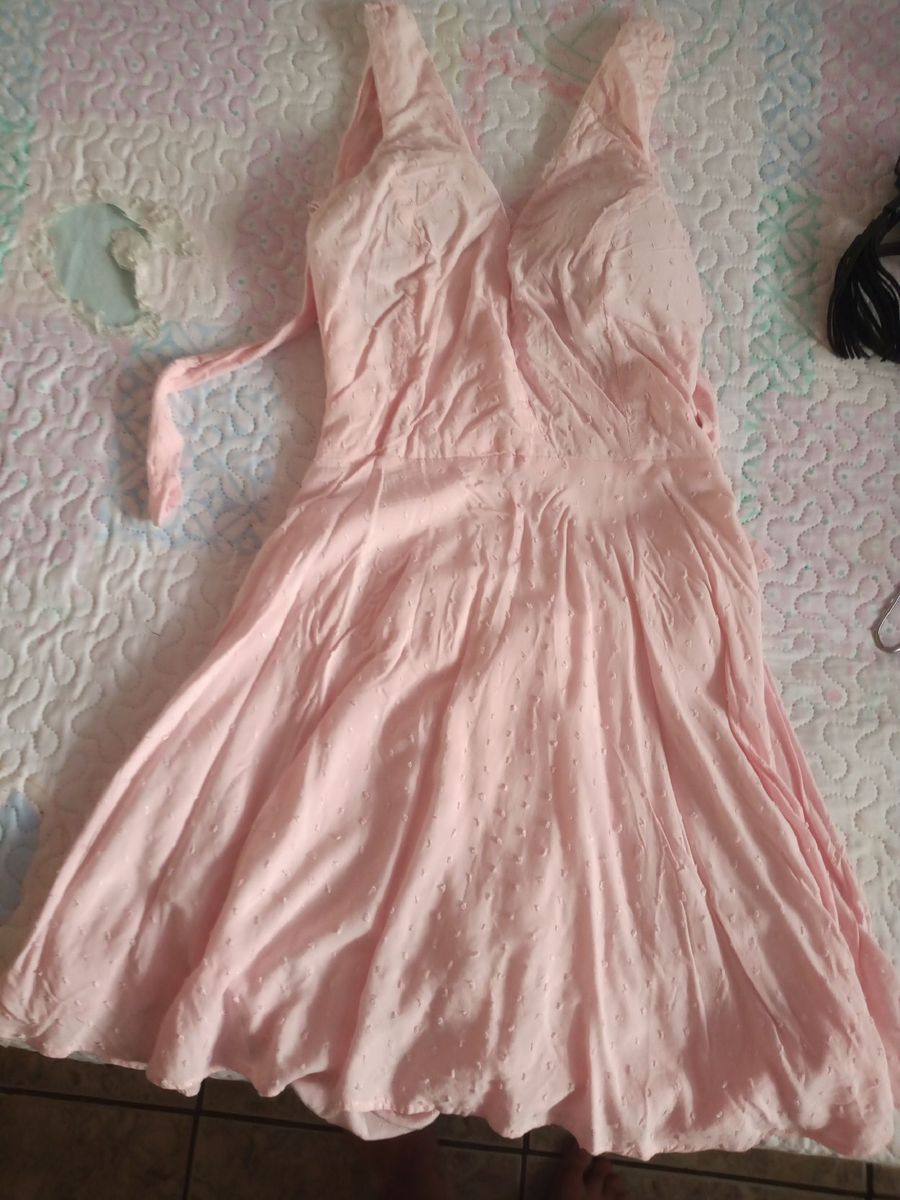 vestido curto rosa bebe