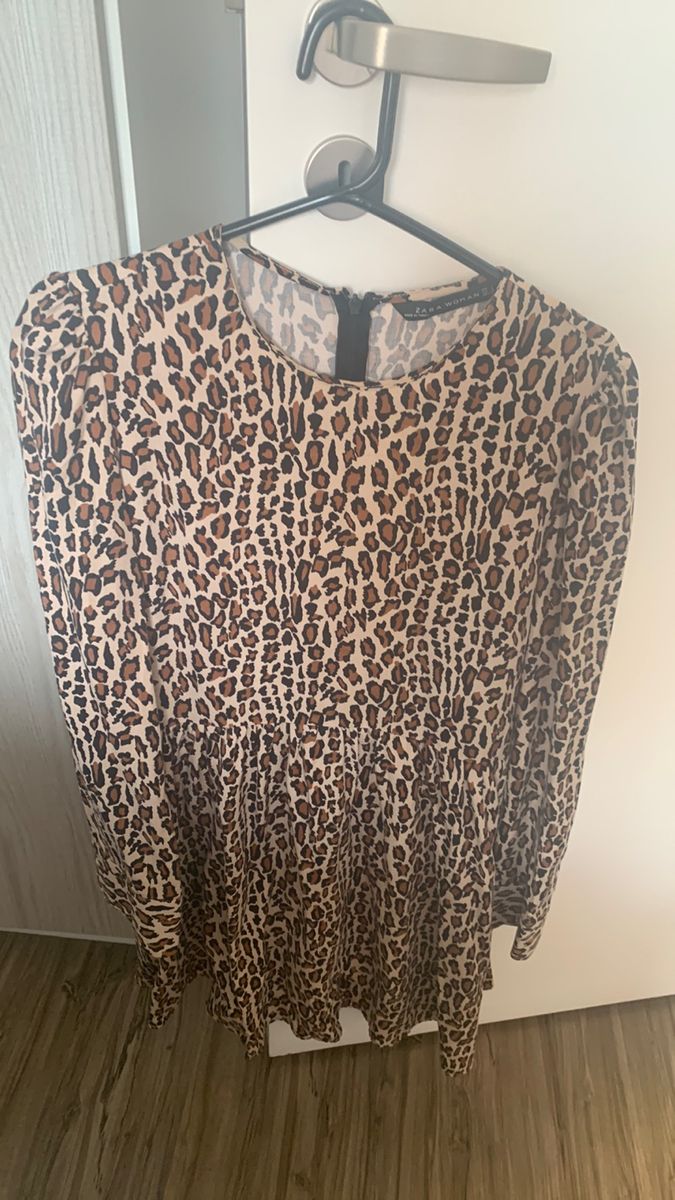 Vestido Zara Animal Print Oncinha, Vestido Feminino Zara Usado 83128369