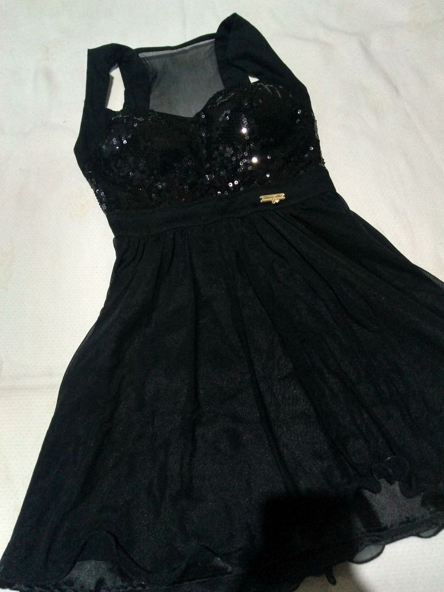 vestido de festa curto preto