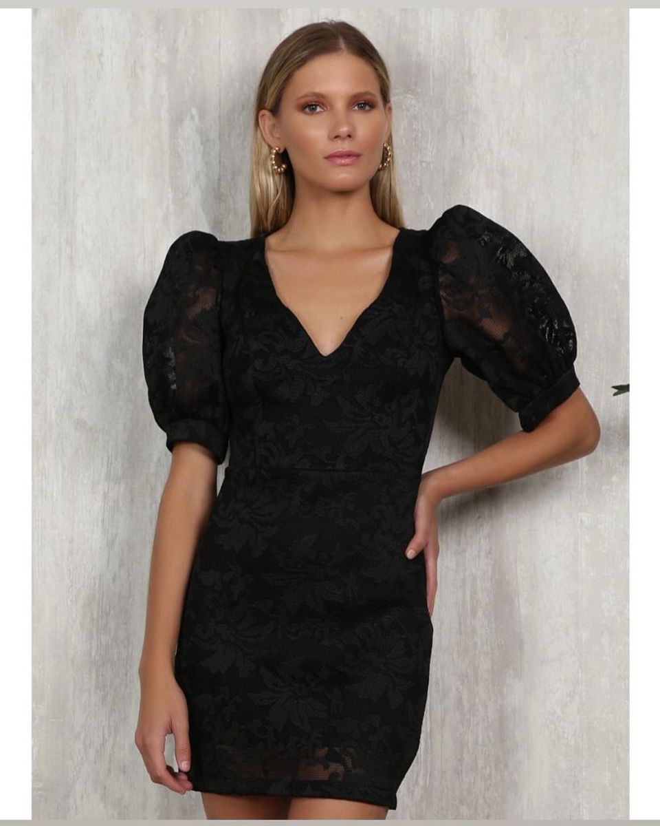 Vestido tubinho best sale preto balada