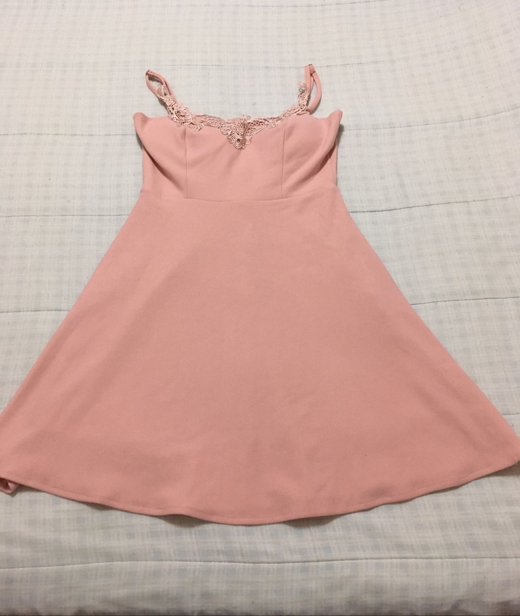 vestido de festa curto rosa bebe
