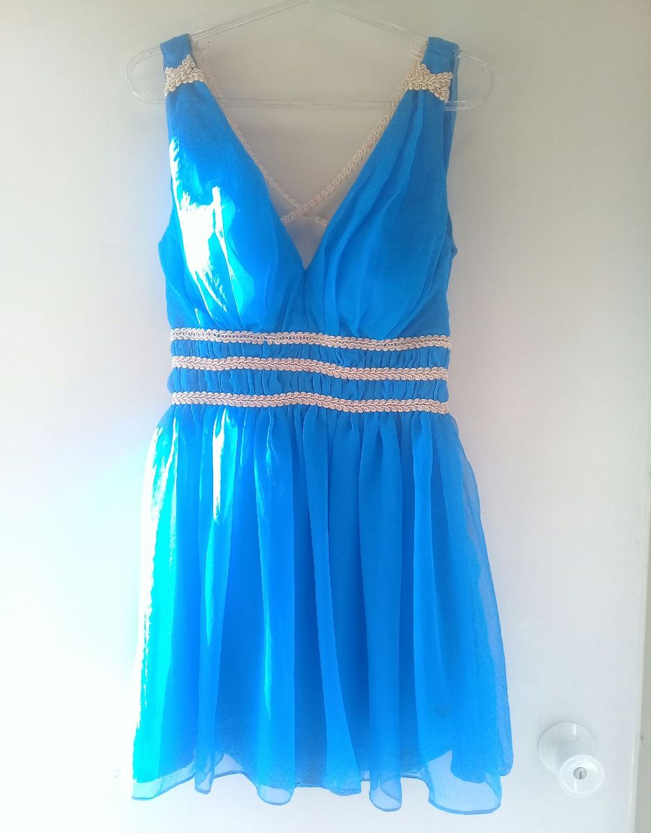 vestido voal curto