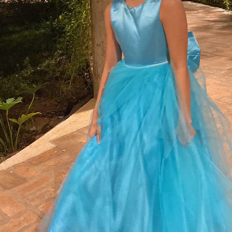 Vestido Dama de Honra Azul Tiffany Maravilhoso, Roupa Infantil para Menina  Dream Girl Usado 79073499