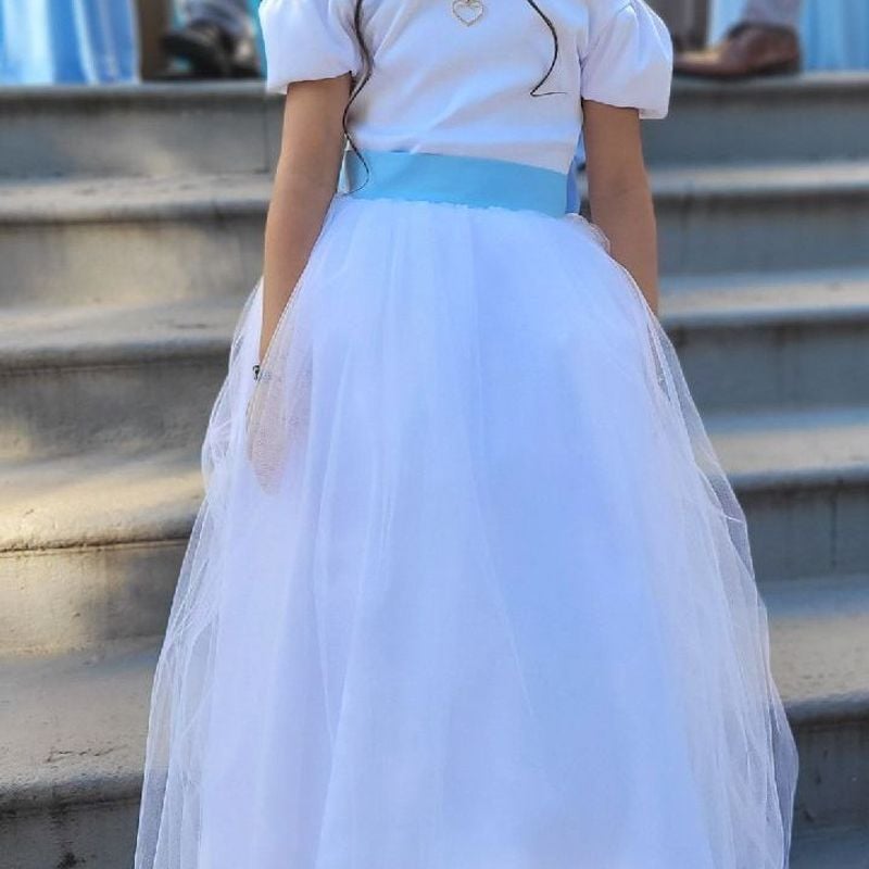 Vestido de Dama de Honra Azul Serenaty, Roupa Infantil para Menina Usado  80691211