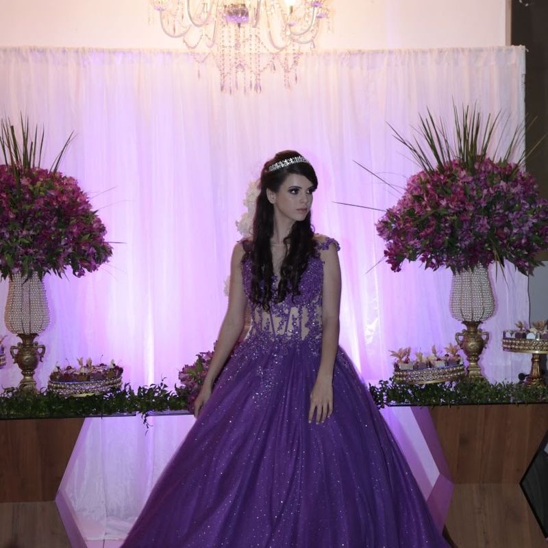 Vestido de 15 anos hot sale roxo