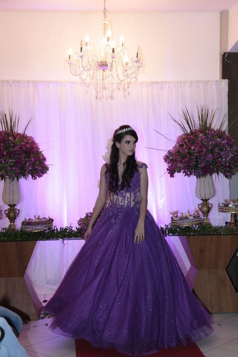 Vestido 15 anos store roxo