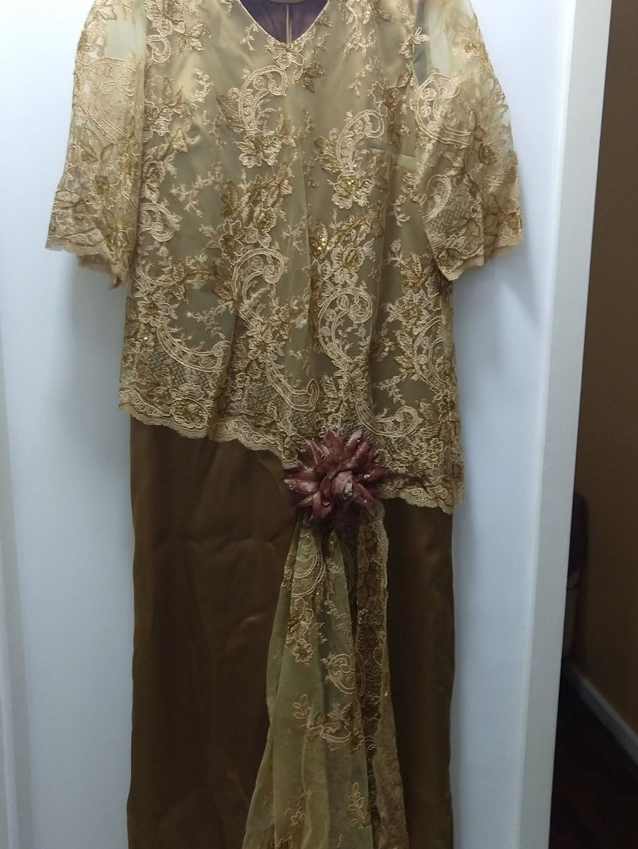 vestido de renda bodas de ouro