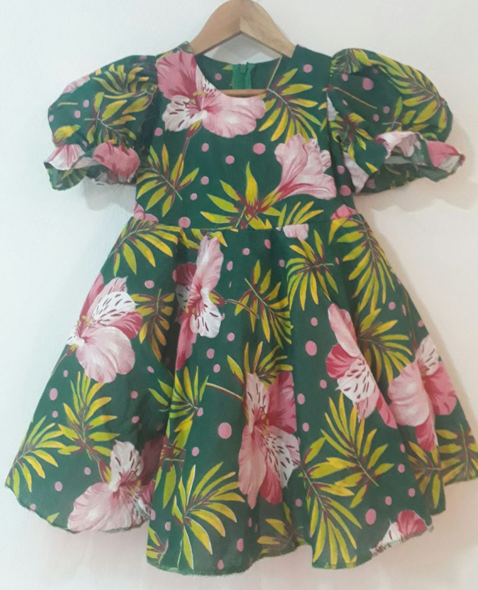 vestido chita infantil