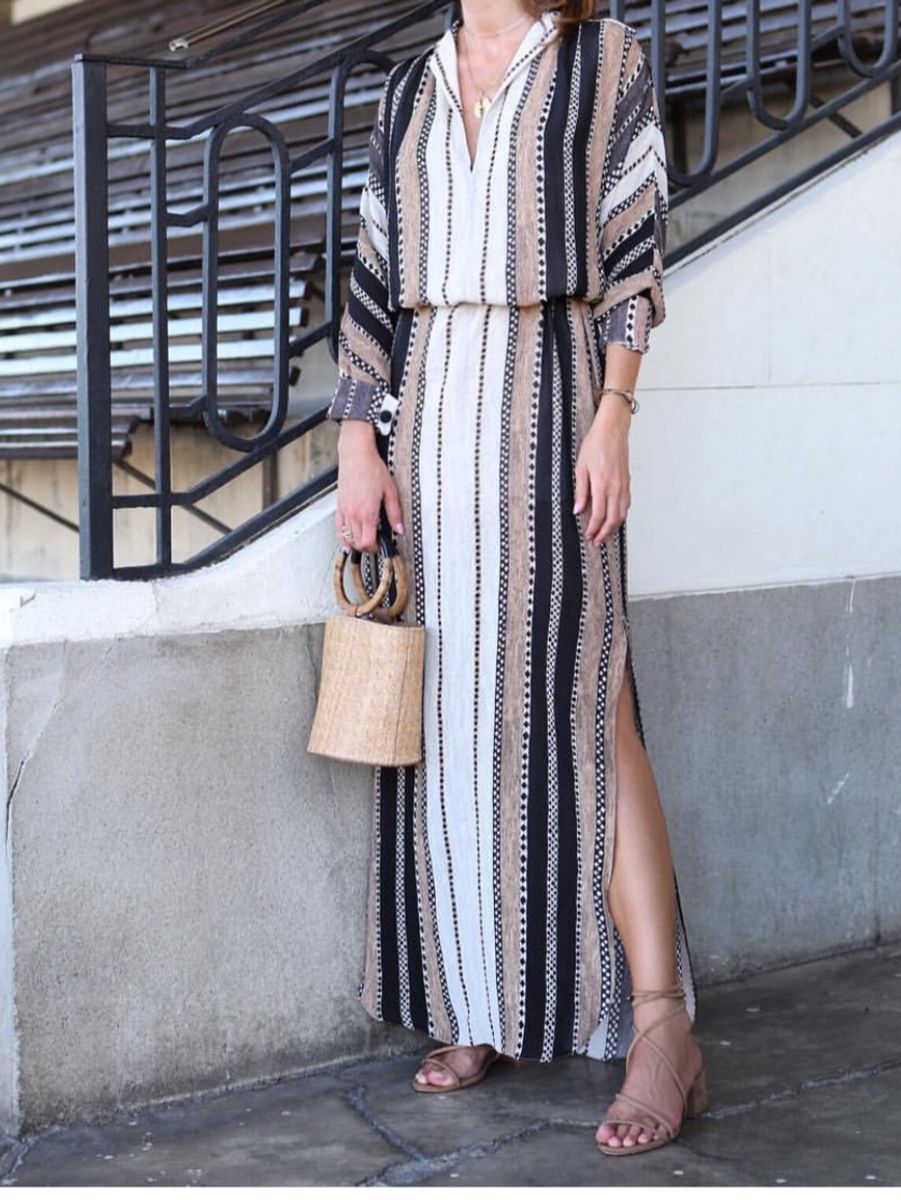 vestido tunica longo