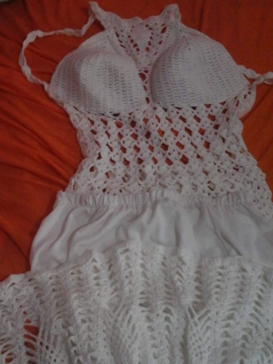 vestido de crochê longo para festa