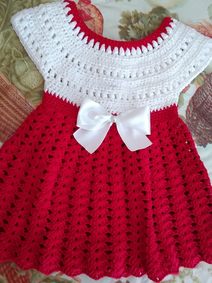 vestido rn de croche