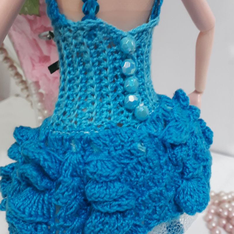 Kit de Vestidos em Crochê para Boneca Barbie, Vestido Feminino Nunca Usado  88787568