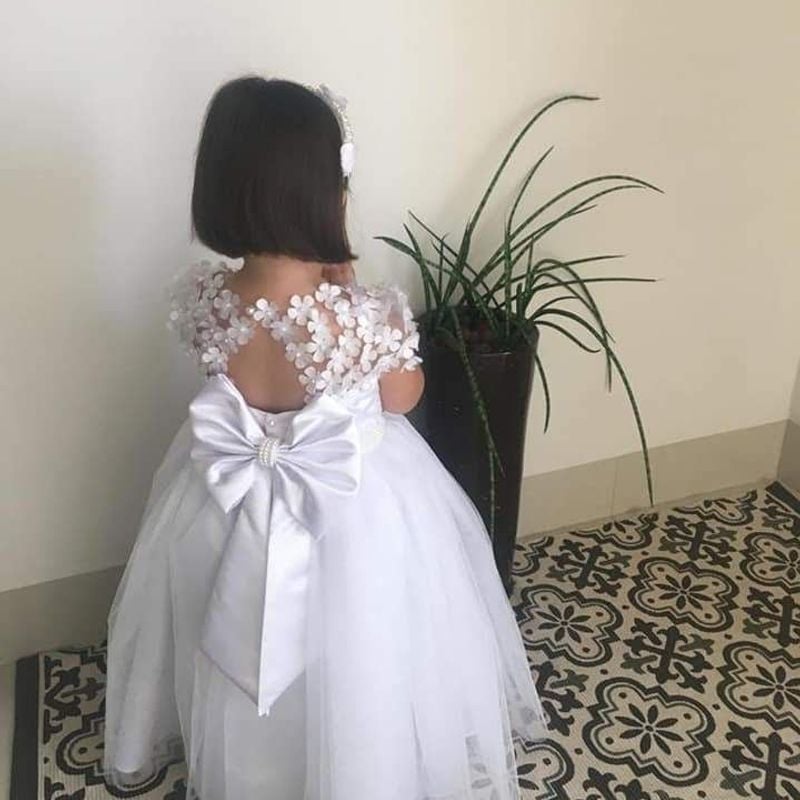 Vestido de Daminha de Honra Anos Roupa Infantil para Menina Usado  105479919 enjoei