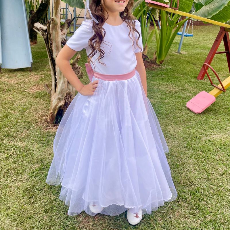 Vestido infantil deals para casamento daminha