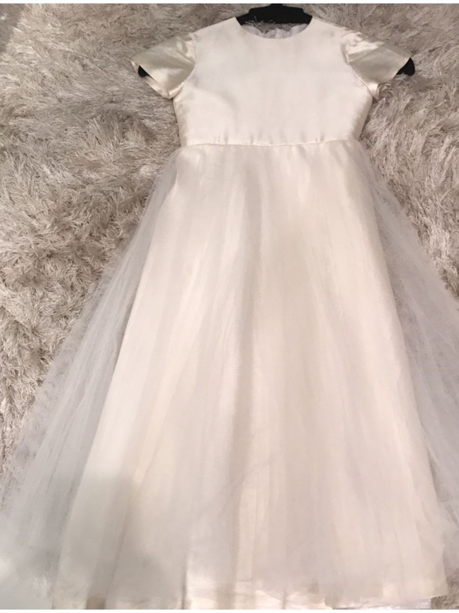 vestido de dama de honra off white