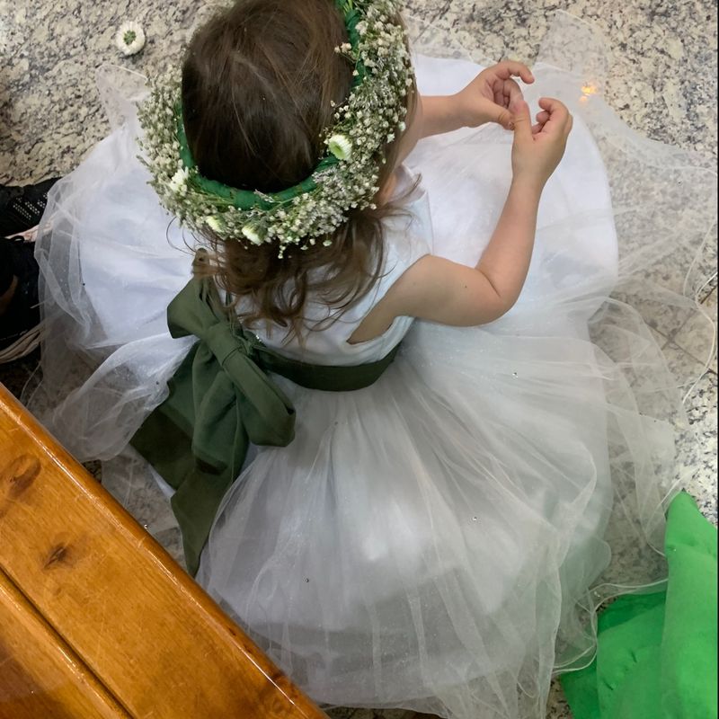 Vestido de Daminha, Tamanho 2/3 Usado 108796609 enjoei